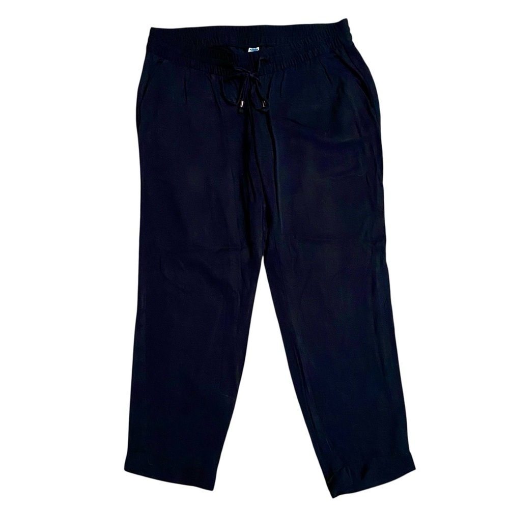Old Navy Women Petite Cropped Jogger Pants Black Size Small